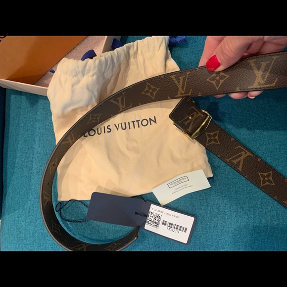 LOUIS VUITTON Belt CE LV 30 REV.MNG R.P 90 reversible belt. New - Picture 7 of 9